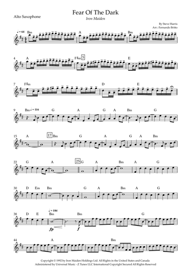 Fear Of The Dark (arr. Fernando Britto)