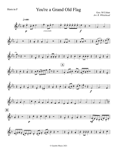 You're a Grand Old Flag (arr. Robert Whitehead)