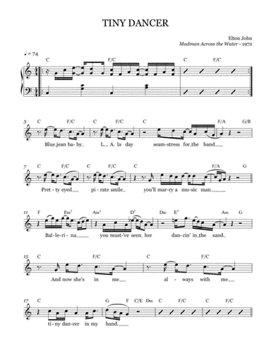 Tiny Dancer (arr. Brock Chart)