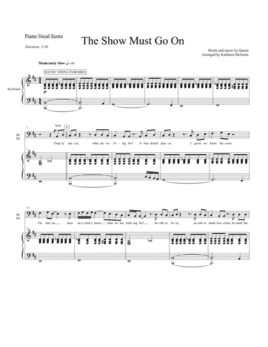 The Show Must Go On (arr. Kathleen McGuire)
