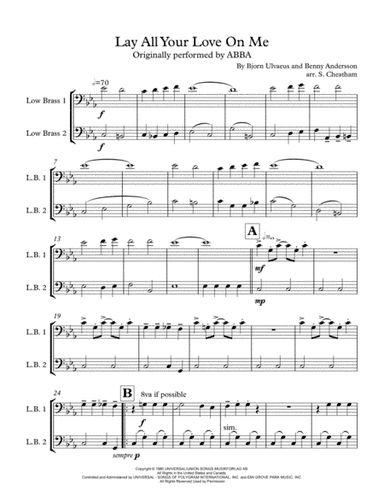 Lay All Your Love On Me (arr. Steven Cheatham)