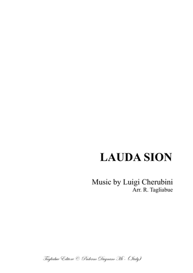 LAUDA SION - Cherubini - For Soprano, Alto and Organ (arr. Renato Tagliabue)