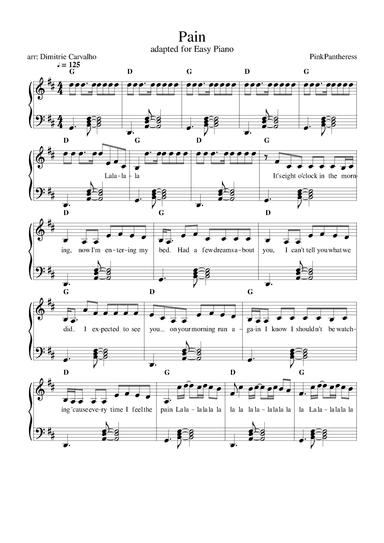 Pain (arr. Dimitrie Carvalho)
