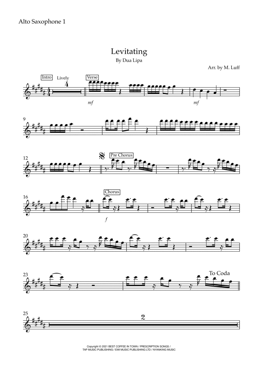 Levitating (arr. Matt Luff)