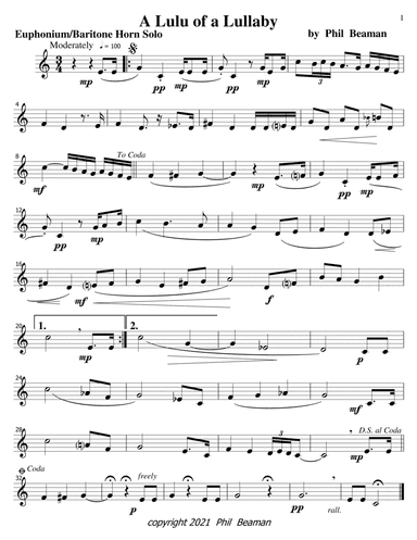 A Lulu of a Lullaby-euphonium/baritone horn solo