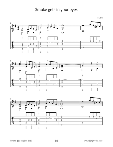 Smoke gets in your eyes (arr. Bettina Schipp)