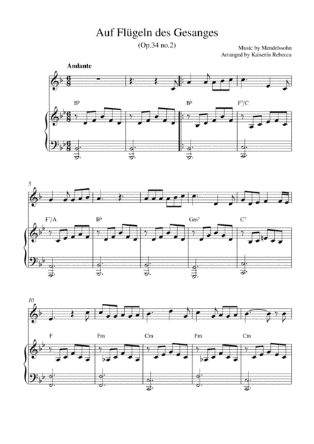 Auf Flügeln des Gesanges (arr. Kaiserin Rebecca)