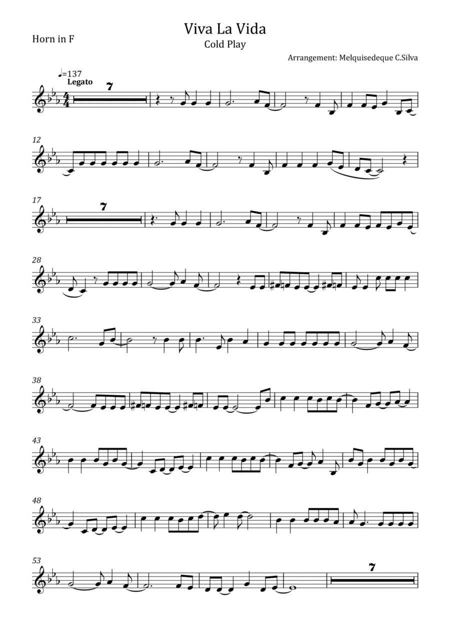 Viva La Vida (arr. Melquisedeque C.Silva)