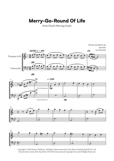 Merry-go-round Of Life (arr. Cadenza Editions)