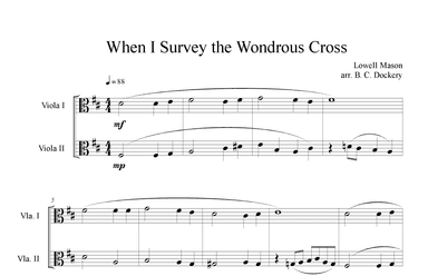 When I Survey the Wondrous Cross (Viola Duet) (arr. B. C. Dockery)