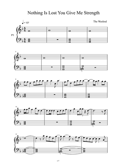 Nothing Is Lost (you Give Me Strength) (arr. The Weeknd)