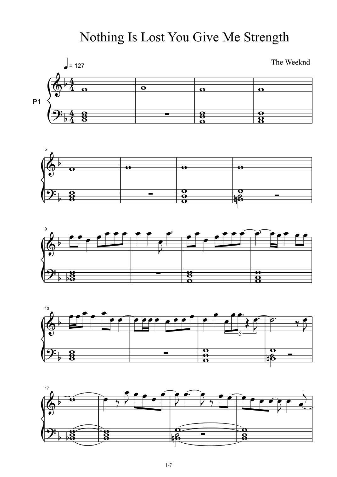 Nothing Is Lost (you Give Me Strength) (arr. The Weeknd)