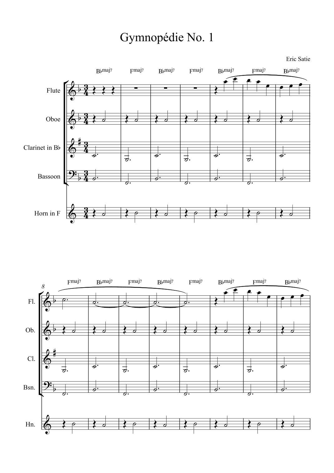 Gymnopédie No. 1 (arr. Alex Nunes Rodrigues)