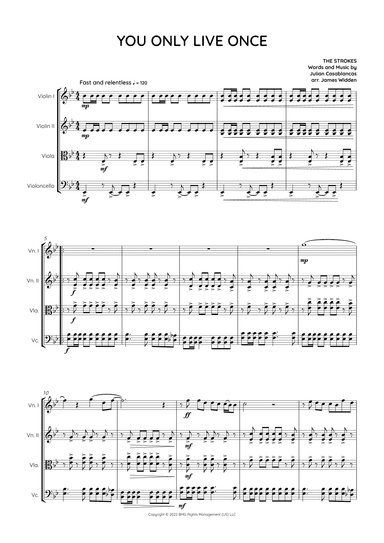You Only Live Once (arr. James Widden)