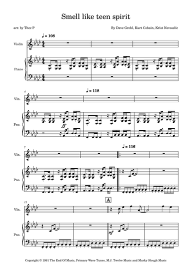 Smells Like Teen Spirit (arr. Thec P)