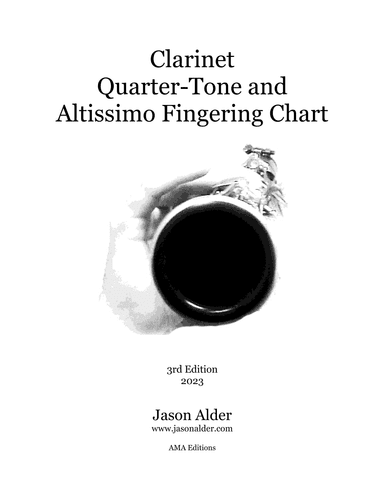 Clarinet Quarter-Tone & Altissimo Fingering Chart