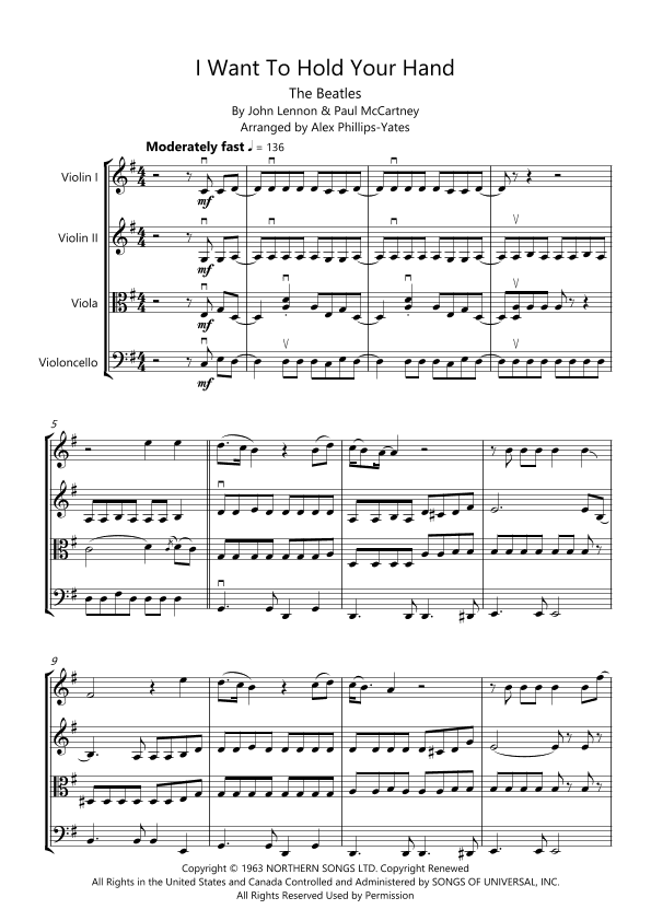 I Want To Hold Your Hand (arr. Alex Phillips-Yates)