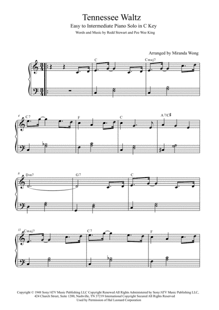Tennessee Waltz (arr. Miranda Wong)