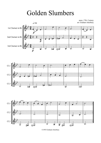 Golden Slumbers (arr. Graham Atterbury)