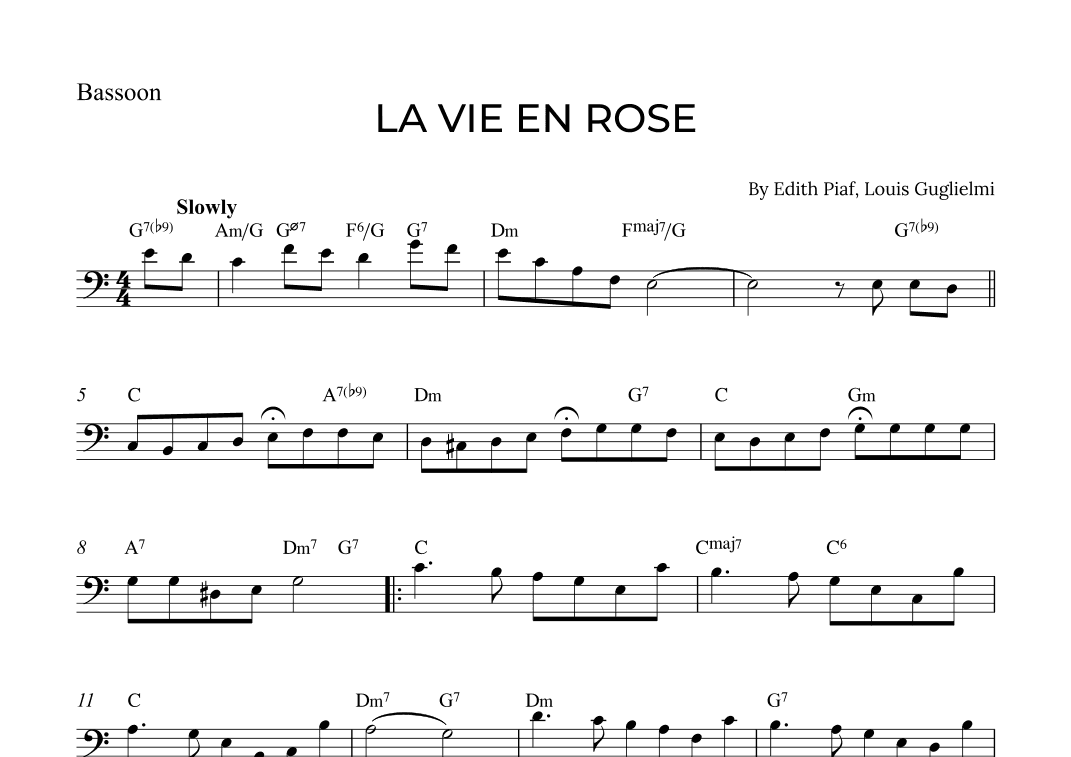 La Vie En Rose (arr. Alex Nunes Rodrigues)
