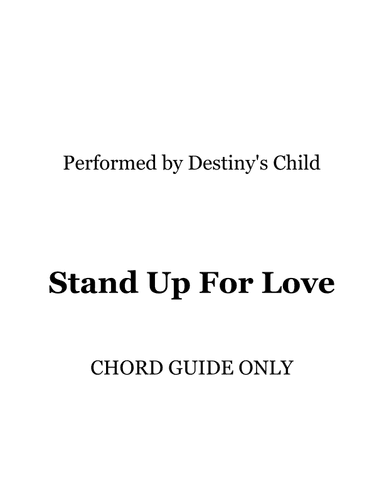 Stand Up For Love (arr. RWM)