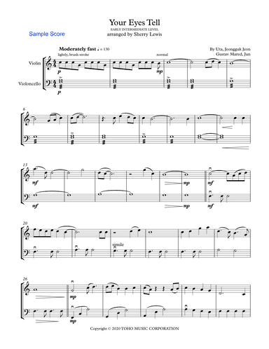 Your Eyes Tell (arr. Sherry Lewis)