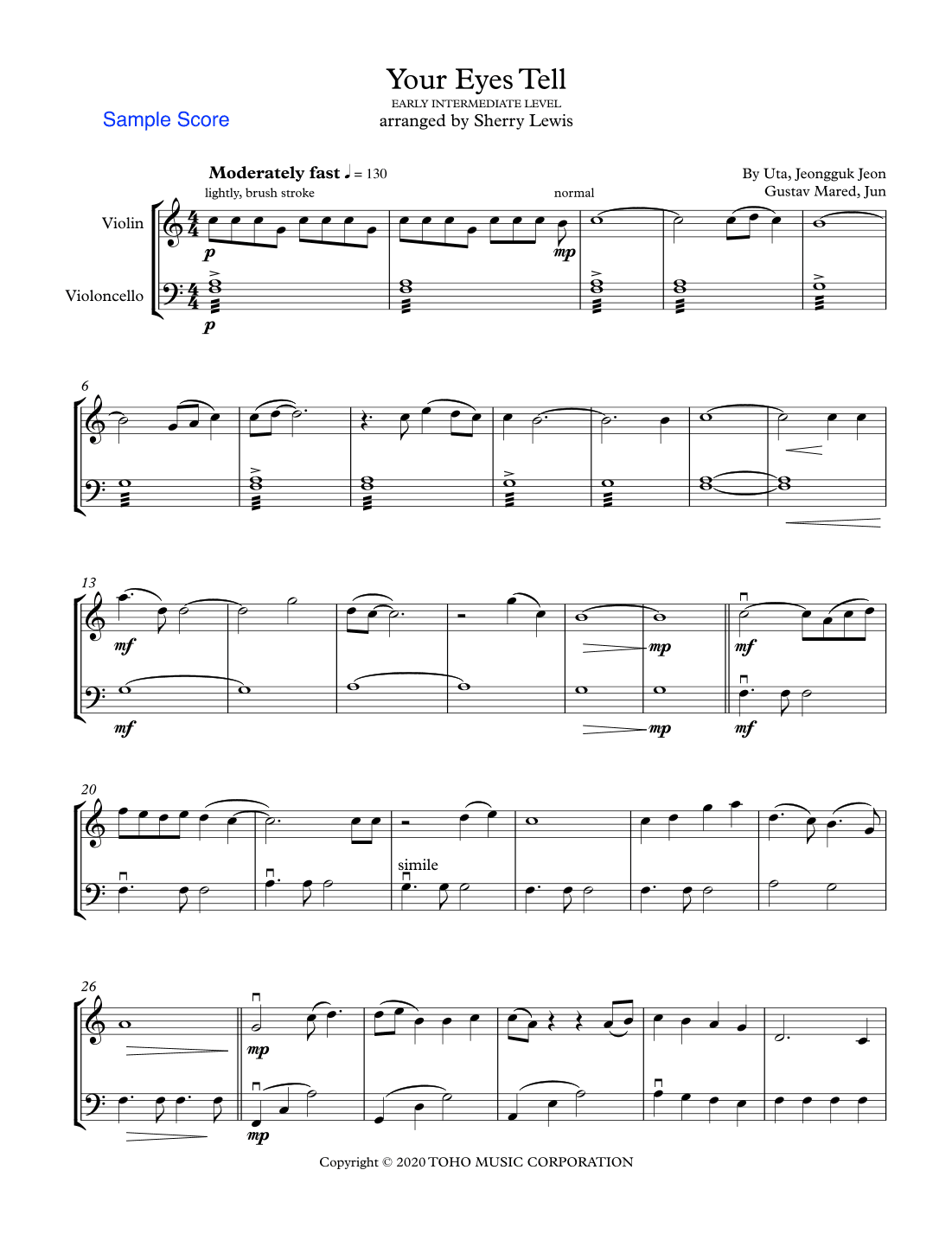 Your Eyes Tell (arr. Sherry Lewis)