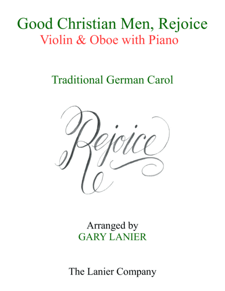 GOOD CHRISTIAN MEN, REJOICE (Violin, Oboe with Piano & Score/Parts) (arr. Gary Lanier)