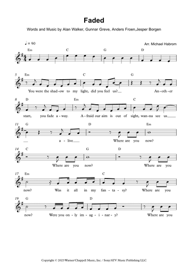 Faded (arr. Michael Habrom)