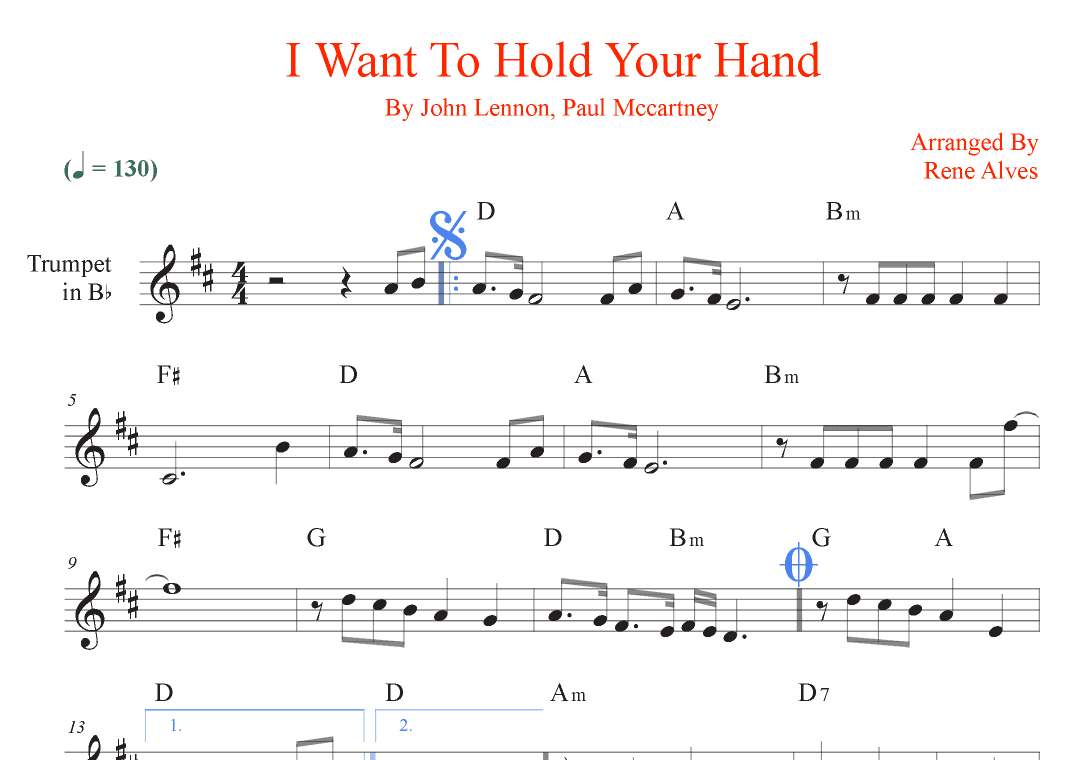 I Want To Hold Your Hand (arr. Rene Alves)