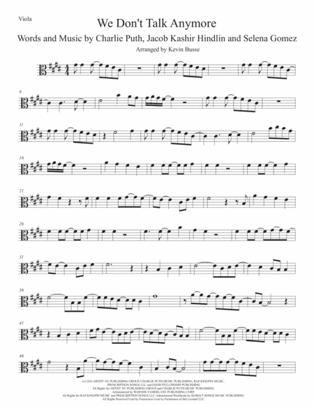 We Don't Talk Anymore (arr. Kevin Busse)