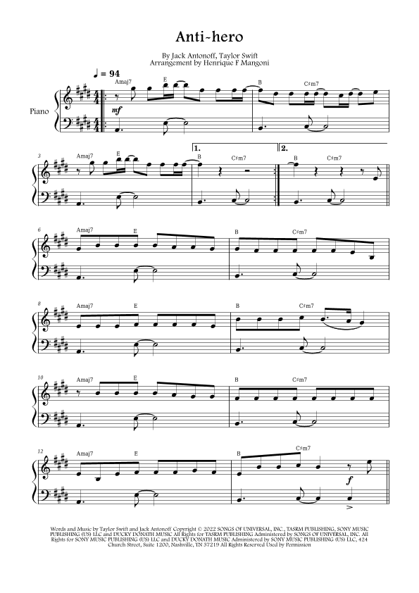 Anti-hero (arr. Henrique F Mangoni)