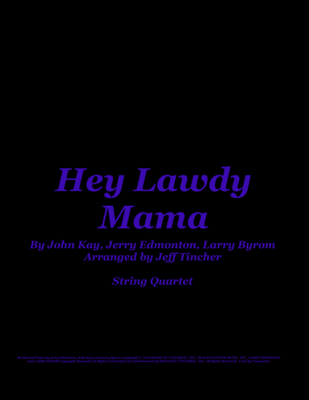 Hey Lawdy Mama (arr. Jeff Tincher)