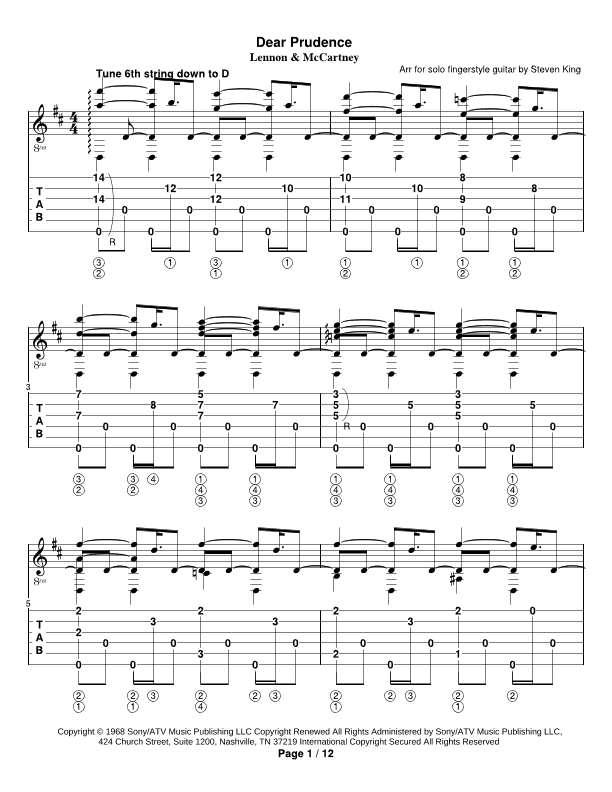 Dear Prudence (arr. Steven Michael King)