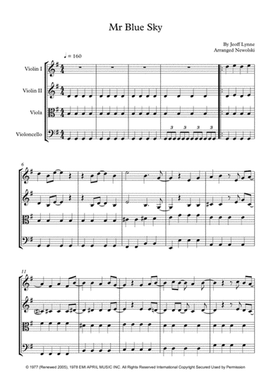 Mr. Blue Sky (arr. Newolski)