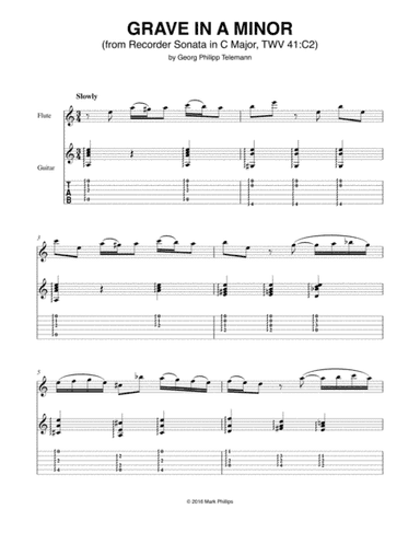 Grave in A Minor (from Recorder Sonata in C Major, TWV 41:C2) (arr. Mark Phillips)