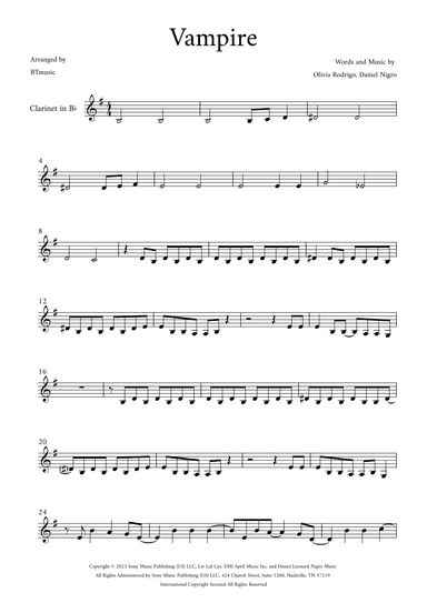 Vampire (arr. BTmusic)