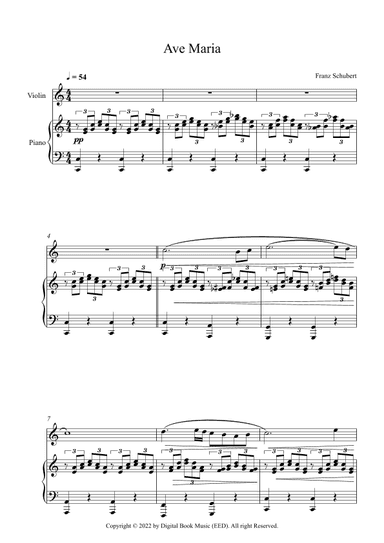 Ave Maria - Franz Schubert (Violin + Piano) (arr. Digital Book Music)