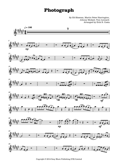 Photograph (arr. Erik B. Costa)
