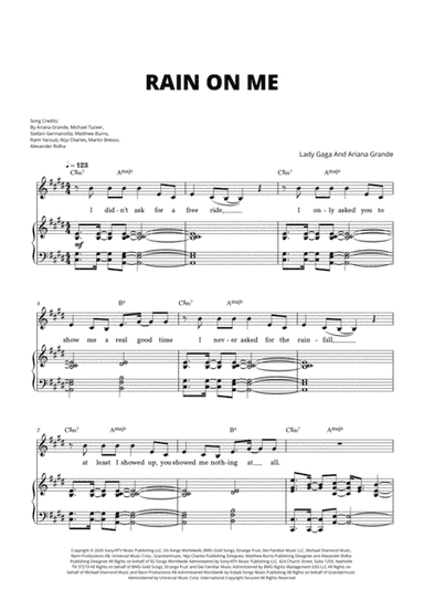 Rain On Me (arr. Cadenza Editions)