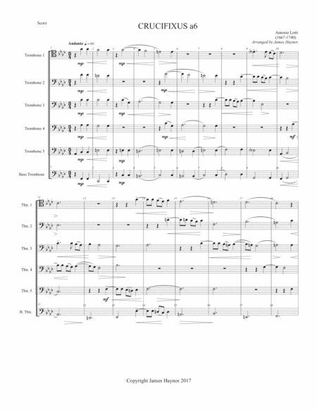 CRUCIFIXUS a6 (arr. James Haynor)