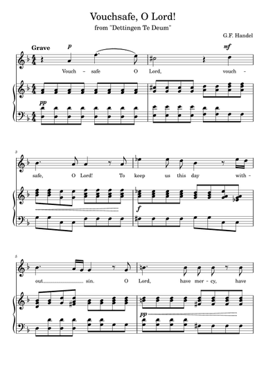 Vouchsafe, O Lord! High voice D minor (d-Moll) (arr. Vladyslav Panfilenko)