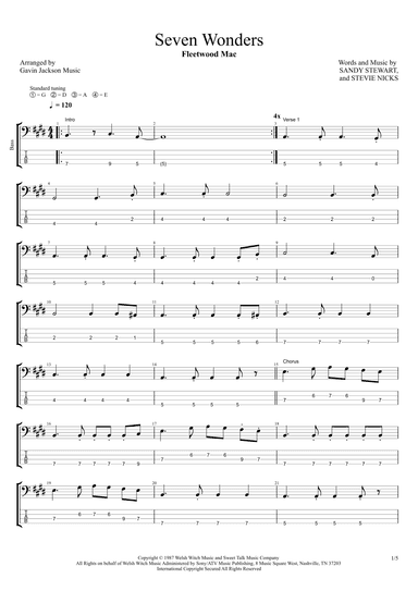 Seven Wonders (arr. Gavin Jackson Music)