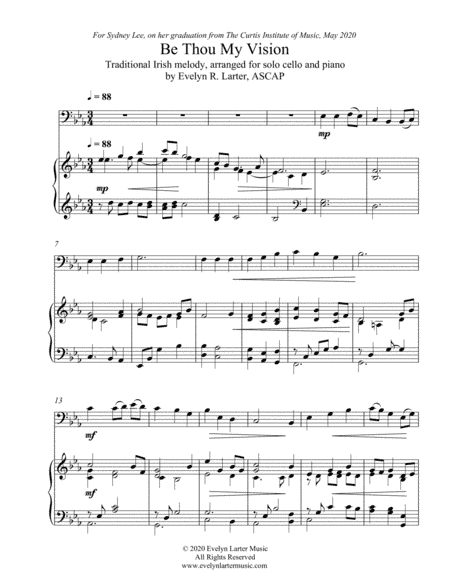 Be Thou My Vision (arr. Evelyn Larter Music)