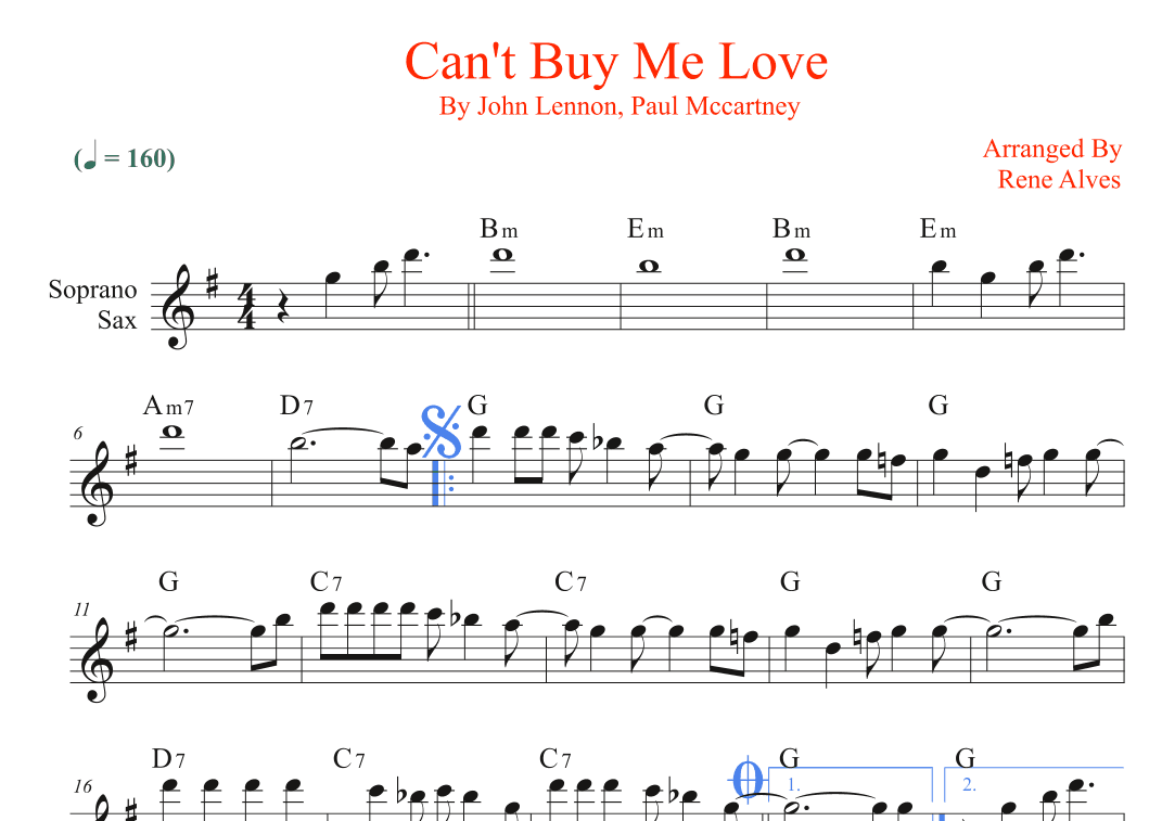 Can't Buy Me Love (arr. Rene Alves)