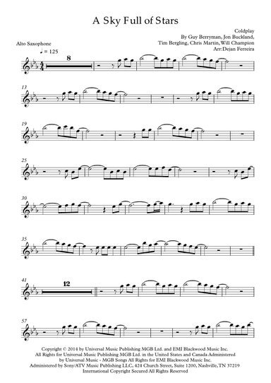 A Sky Full Of Stars (arr. Dejan Ferreira)