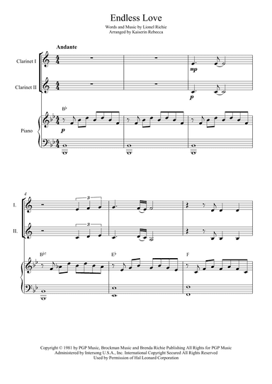 Endless Love (arr. Kaiserin Rebecca)
