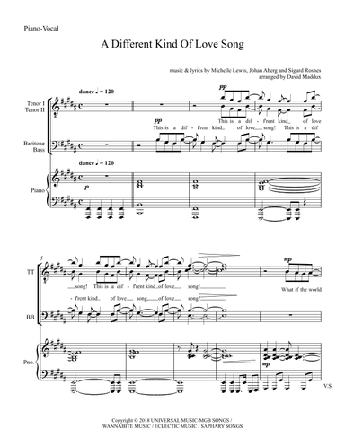 A Different Kind Of Lovesong (arr. David Maddux)