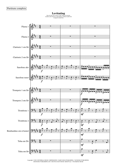 Levitating (feat. Dababy) (arr. Rafael Brito)