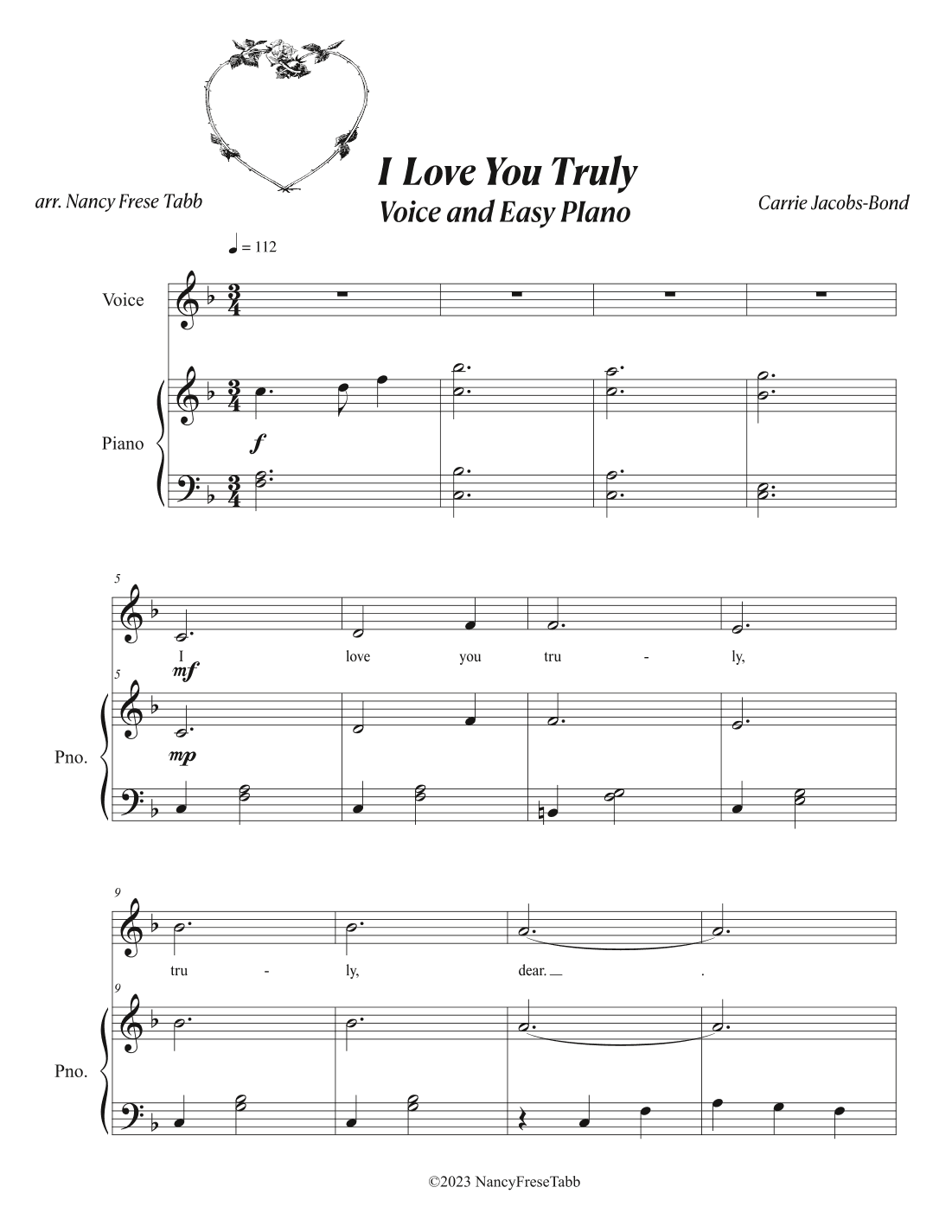 I Love You Truly (arr. Nancy Frese Tabb)
